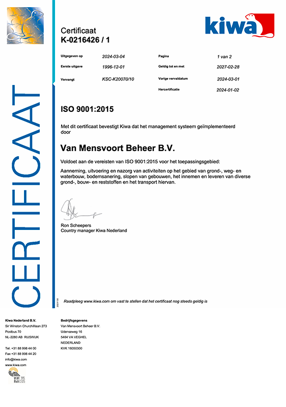 Van Mensvoort ISO9001